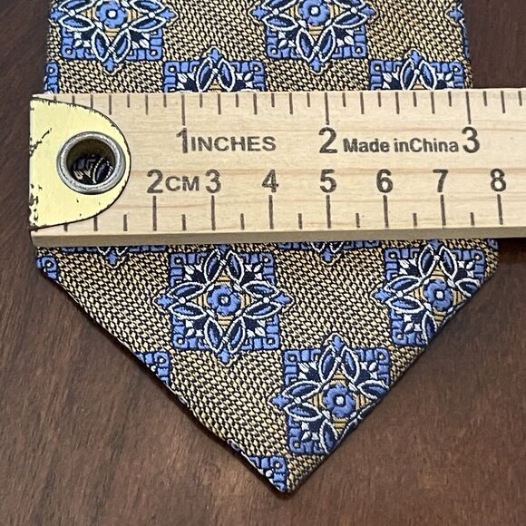 Jos. A. Bank Reserve Gold Blue 100% Silk Men’s Neck Tie Made In China - Picture 4 of 9
